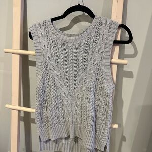 Rachel Zoe Light Gray Cable Knit Sweater Vest SALE, EVERYTHING MUST GO!